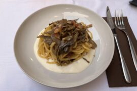 Tonnarelli con Guanciale, Rome
