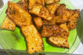Focaccia bruschetta served with truffle Barata