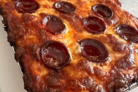 Pepperoni Sheet Pan Pizza