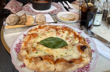Pizza and lasagne in Milan