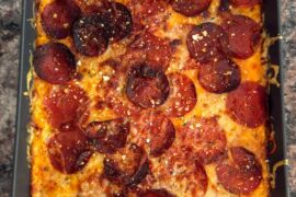 Saturday night is pizza night.