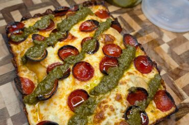 Pepperoni & Pesto Detroit