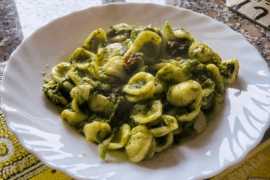 Orecchiette with turnip tops