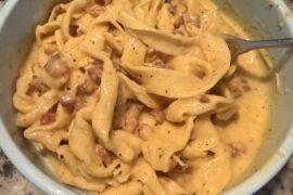 Carbonara with homemade pasta