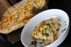 Easy Chicken Tetrazzini Pasta Bake