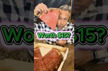 Is this pizza worth $15? #pizza #foodreview #austin #alikhaneats