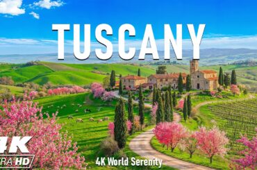 Tuscany, Italy 4K 🌿 Rolling Hills, Cypress Roads & Blooming Vineyards