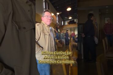 Ribbon Cutting for Amuni Italian Restaurant in Downtown Carrollton Tx.  We gladly welcome them back