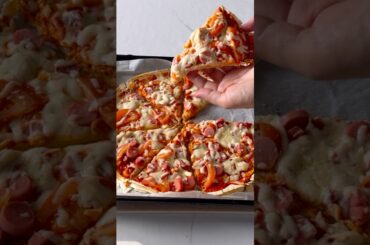 Пицца из лаваша за 5 минут 🍕 #завтрак #food #cooking #вкуснопростоибюджетно