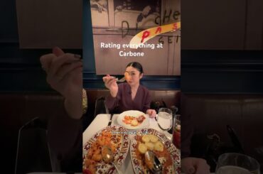 Rating everything at Carbone NYC #shorts #nycrestaurants #foodreview