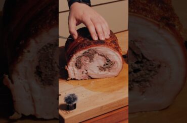 Slow-Roasted Italian Porchetta 🐷🍋🌿 #porchetta #roastedpig #italianfood