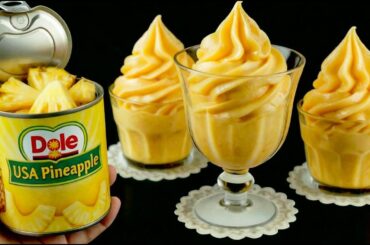 ITALIAN FAVORITE Pineapple Dessert that melt in your mouth! 5 minutes Pineapple mousse! No oven!