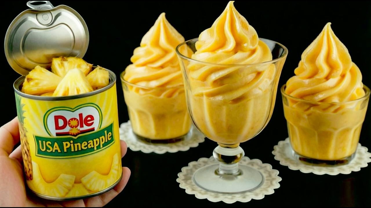 ITALIAN FAVORITE Pineapple Dessert that melt in your mouth! 5 minutes Pineapple mousse! No oven! ITALIAN FAVORITE Pineapple Dessert that melt in your mouth! 5 minutes Pineapple mousse! No oven!