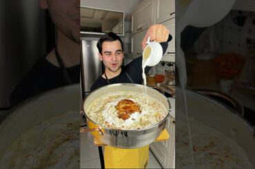 Creamy Alfredo Pasta and Chicken Parmesan! 😍 #shorts