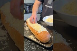 Rating @karissastevens  Lasagna Stuffed Garlic Bread 🧄 #cooking #food #eating #funny