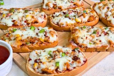Chicken Cheese Bread Pizza Bites | Ramzan Special Pizza Sandwich Recipe | Pizza Sandwich