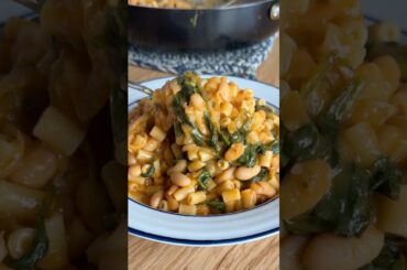 Creamy Pasta with Beans (NO Cream!) 🍝🫘 #shorts #pasta #recipes