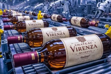 How Red Grape Wine Is Made in a Mega Factory | Millions of Bottles Daily