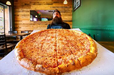 THIS PIZZA CHALLENGE HAS ONLY BEEN BEATEN ONCE...BY A TEAM OF TWO! | BeardMeatsFood