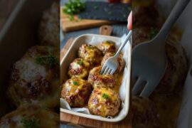🧀 Cheesy Baked Meatballs (Nana’s Favorite Recipe) 🍽️