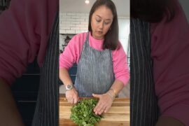 Garlic and Arugula Pasta in a Parmesan Cream Sauce