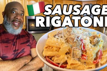 How to make CREAMY Italian Sausage Rigatoni! (Sauce FROM SCRATCH!) | DEDDY'S KITCHEN