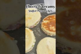 Stuffed Pizza Pockets | Cheesy & Creamy | #youtubeshorts #cheesy #creamy #snacks #shorts #viral
