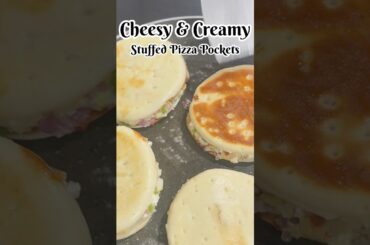 Stuffed Pizza Pockets | Cheesy & Creamy | #youtubeshorts #cheesy #creamy #snacks #shorts #viral