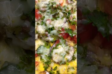 The Ultimate Egg Pizza Omlette for Breakfast! ✨#cooking #shortsfeed #viral #shorts #eggrecipes