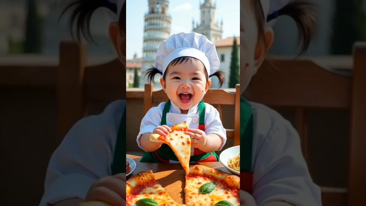 BAOBAO FIRST TIME! 😱 Tries PIZZA and SPAGHETI from ITALY 🇮🇹 #Shorts #AIBaby #mukbang BAOBAO FIRST TIME! 😱 Tries PIZZA and SPAGHETI from ITALY 🇮🇹 #Shorts #AIBaby #mukbang