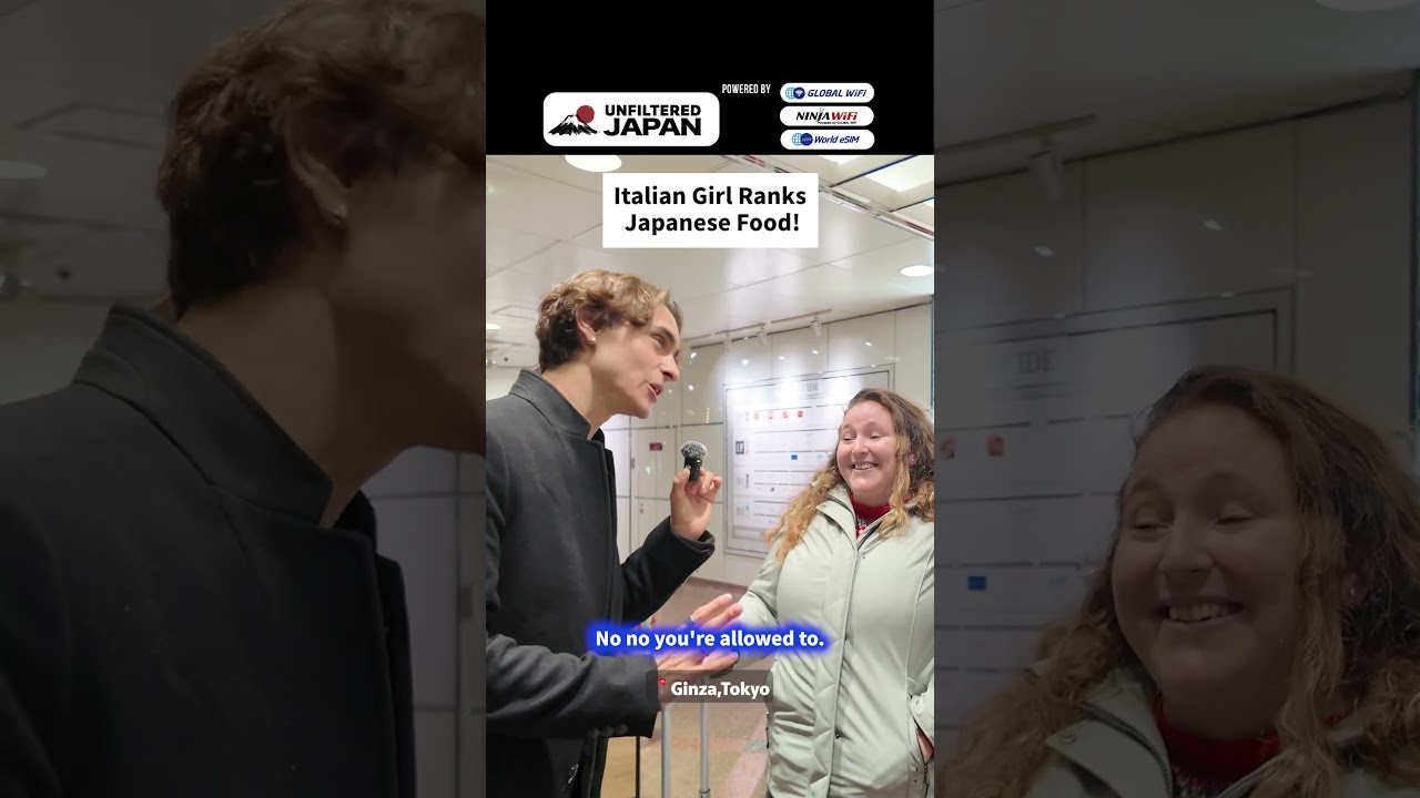 Italian foodie ranks Japanese food! 🍕🍣 #unfilteredjapan #streetinterview #japan #japantravel Italian foodie ranks Japanese food! 🍕🍣 #unfilteredjapan #streetinterview #japan #japantravel