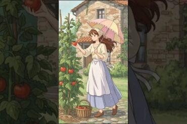 Cozy Rainy Pasta Making in Italy 🍅🍝 | ASMR Cooking (Part 1) #ghiblivibes #anime #asmr #food #shorts