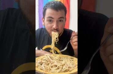 CREAMY ZESTY PASTA !! pasta king! Alfredo MUKBANG . #asmr #mukbang #pasta #eatingshow #food #italy