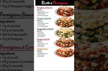 5 Parmigiane Facili 🍆 #parmigiana #ricetteitaliane #shorts