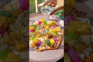 Bread Tawa Paneer Pizza | 10 Min Street Snack #shorts #pizza #viralvideo #shortsfeed