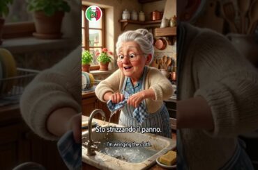 Italian Daily Actions You Must Know |  with Cute Grandma   #a1italian #italiaonline #a2italian