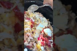 Crockpot Creamy Chicken Pasta #shorts #dinnerideas