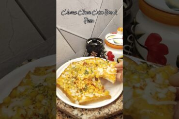 Cheese Corn Bread Pizza🍕|Easiest Pizza Recipe #shorts #ytshorts #pizza #cornpizza #pizzalover #food