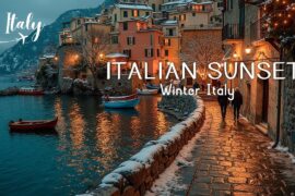 Romantic Winter Italy ~ Relaxing Italian Music & Piano