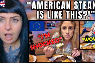 British Girl Reacts to Europeans Trying American Steak for the FIRST TIME!