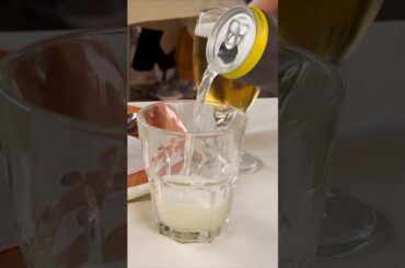 Pouring Lemon Soda & Eating Tiramisu @ Venice Outdoor Seating #drinks #tiramisu #italianfood