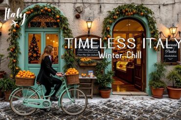 Winter Italian Music for Cozy Nights ~ Relaxing Christmas Melodies & Italy Scenery