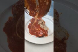 Beautiful veal parmesan from the legendary Da Nico's in Little Italy NYC