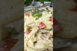 Creamy & Cheesy White Sauce Pasta | 10 Minute Pasta Recipe🔥#reels #trending