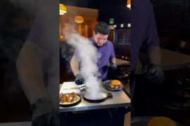 Table side Smash Truffle Burger ￼- Tutto Pepe Osteria Bulverde Rd Suite 114 #italianfood  #gourmet