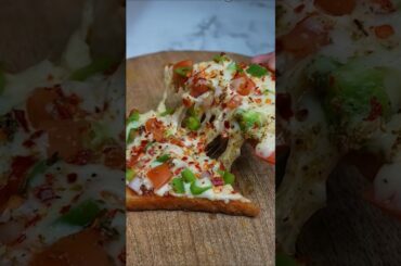 Cheesy Bread Pizza Recipe |Crunchy bread pizza
