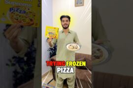 Trying Frozen Pizza 😱                  #haiderjanivlogs #minivlog #viralvideo