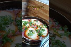Aaj try ki Italy ki special recipe – idli Shakshuka 🍅🍳 #food #shorts #idli #italy #explorepage #fyp