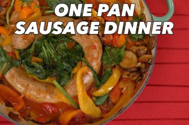 One Pan Italian Sausage, Peppers & Zucchini | Easy Weeknight Meal