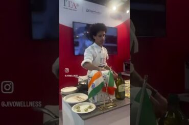 Italian Chef Reviews Jivo Extra Virgin Olive Oil | Live Masterclass at AAHAR 🇮🇹🫒